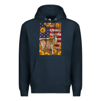 Navy Western American Deer Premium Hoodie - LillyAllenDesigns