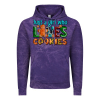 Cloud Purple just a girl who loves cookies Vintage Hoodie - AdoDesignShop