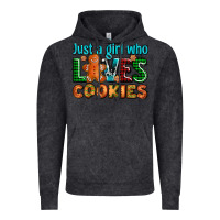 Vintage Black just a girl who loves cookies Vintage Hoodie - AdoDesignShop