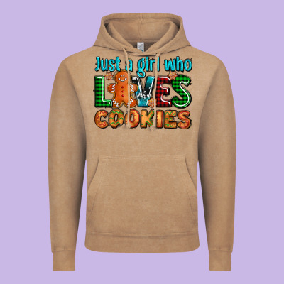 Just A Girl Who Loves Cookies Vintage Hoodie Designed By Adodesignshop