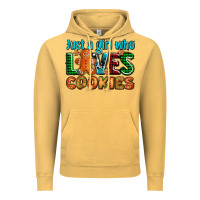 Vintage Mustard just a girl who loves cookies Vintage Hoodie - AdoDesignShop