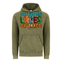 Vintage Olive just a girl who loves cookies Vintage Hoodie - AdoDesignShop