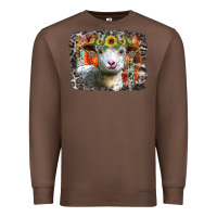Chestnut sunflower sheep Premium Sweatshirt - RacoonDesign