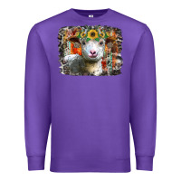 Purple sunflower sheep Premium Sweatshirt - RacoonDesign