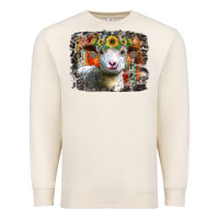 Sandshell sunflower sheep Premium Sweatshirt - RacoonDesign