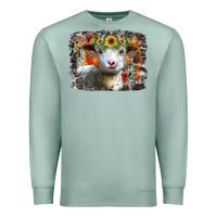 Seafoam sunflower sheep Premium Sweatshirt - RacoonDesign