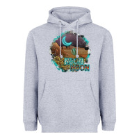 Heather Grey neon moon Heavyweight Hoodie - SublimationCraftShop