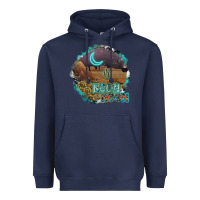 Navy neon moon Heavyweight Hoodie - SublimationCraftShop