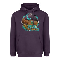 Plum neon moon Heavyweight Hoodie - SublimationCraftShop