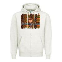 Oatmeal Heather black history brushstroke Zipper Hoodie - texasbilliewilder