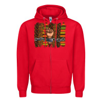 Red black history brushstroke Zipper Hoodie - texasbilliewilder