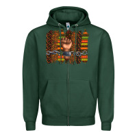 Sports Green black history brushstroke Zipper Hoodie - texasbilliewilder