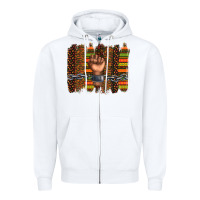 White black history brushstroke Zipper Hoodie - texasbilliewilder