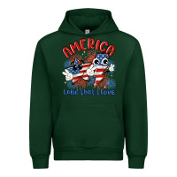 Forest Green america land that i love Urban Hoodie - MaliasSmallBusiness