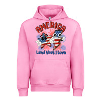 Fuchsia Pink america land that i love Urban Hoodie - MaliasSmallBusiness