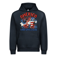 Navy america land that i love Urban Hoodie - MaliasSmallBusiness