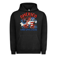 Pigment Black america land that i love Urban Hoodie - MaliasSmallBusiness