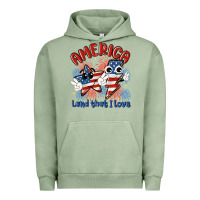 Pigment Oil Green america land that i love Urban Hoodie - MaliasSmallBusiness