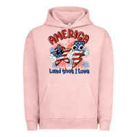 Pigment Salmon america land that i love Urban Hoodie - MaliasSmallBusiness