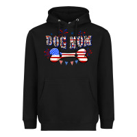Black 4th of July Dog Mom Heavyweight Hoodie - CowGirlArtShop