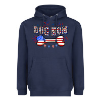 Navy 4th of July Dog Mom Heavyweight Hoodie - CowGirlArtShop