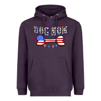 Plum 4th of July Dog Mom Heavyweight Hoodie - CowGirlArtShop