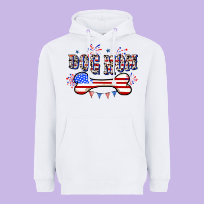 4th Of July Dog Mom Heavyweight Hoodie Designed By Cowgirlartshop