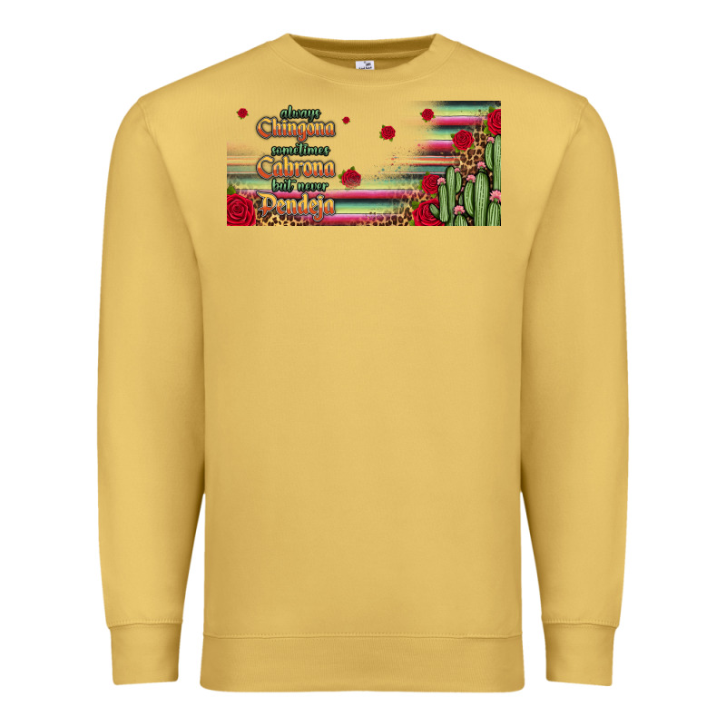 Always Chingona 16oz Libbey Cup Premium Sweatshirt by HRA Design Shop | Teevron