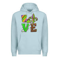Blue Mist love mardi gras Premium Hoodie - Jasminsmagicworld
