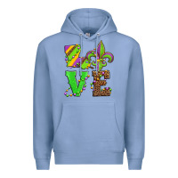 Colony Blue love mardi gras Premium Hoodie - Jasminsmagicworld
