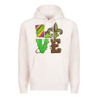 Pale Pink love mardi gras Premium Hoodie - Jasminsmagicworld