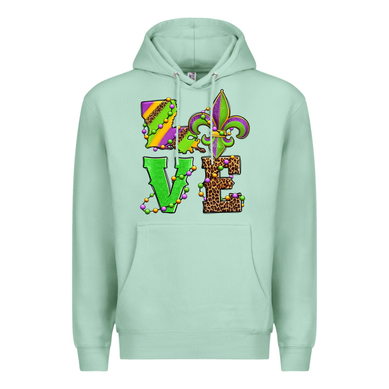 Love Mardi Gras Premium Hoodie by Jasminsmagicworld | Teevron
