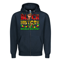 Navy black history is world history Zipper Hoodie - texasbilliewilder