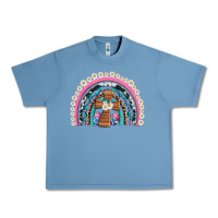 Pebble Blue easter cross daisy egg rainbow Urban Heavy Tee - Artiststas