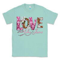 Seafoam love like jesus Classic Tee - texasbilliewilder