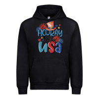 Black hooray for the usa Urban Hoodie - MaliasSmallBusiness