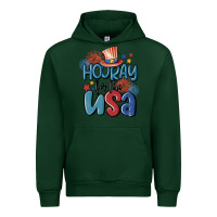 Forest Green hooray for the usa Urban Hoodie - MaliasSmallBusiness
