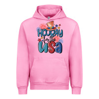 Fuchsia Pink hooray for the usa Urban Hoodie - MaliasSmallBusiness