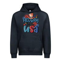 Navy hooray for the usa Urban Hoodie - MaliasSmallBusiness