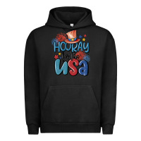 Pigment Black hooray for the usa Urban Hoodie - MaliasSmallBusiness