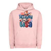 Pigment Salmon hooray for the usa Urban Hoodie - MaliasSmallBusiness