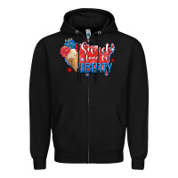 Black sweet land of liberty Zipper Hoodie - Zillion Design Studio