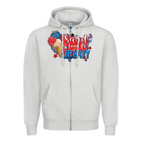 Dove Grey sweet land of liberty Zipper Hoodie - Zillion Design Studio