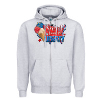 Heather Grey sweet land of liberty Zipper Hoodie - Zillion Design Studio