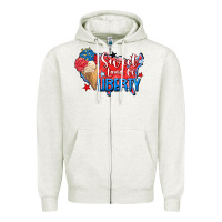 Oatmeal Heather sweet land of liberty Zipper Hoodie - Zillion Design Studio