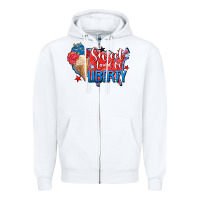 White sweet land of liberty Zipper Hoodie - Zillion Design Studio