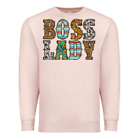 Pale Pink western boss lady Premium Sweatshirt - HRA Design Shop