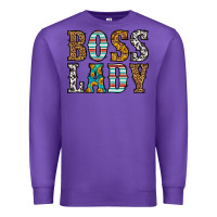 Purple western boss lady Premium Sweatshirt - HRA Design Shop