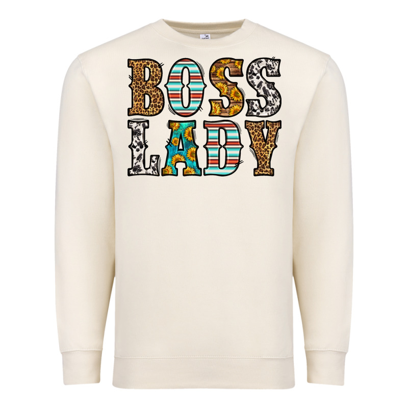 Western Boss Lady Premium Sweatshirt by HRA Design Shop | Teevron
