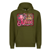 Army Green let all that you do be done in love Premium Hoodie - Jasminsmagicworld